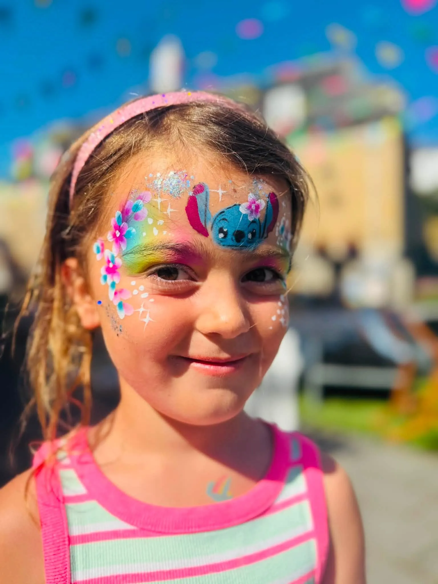 Girl with a glittery crown design