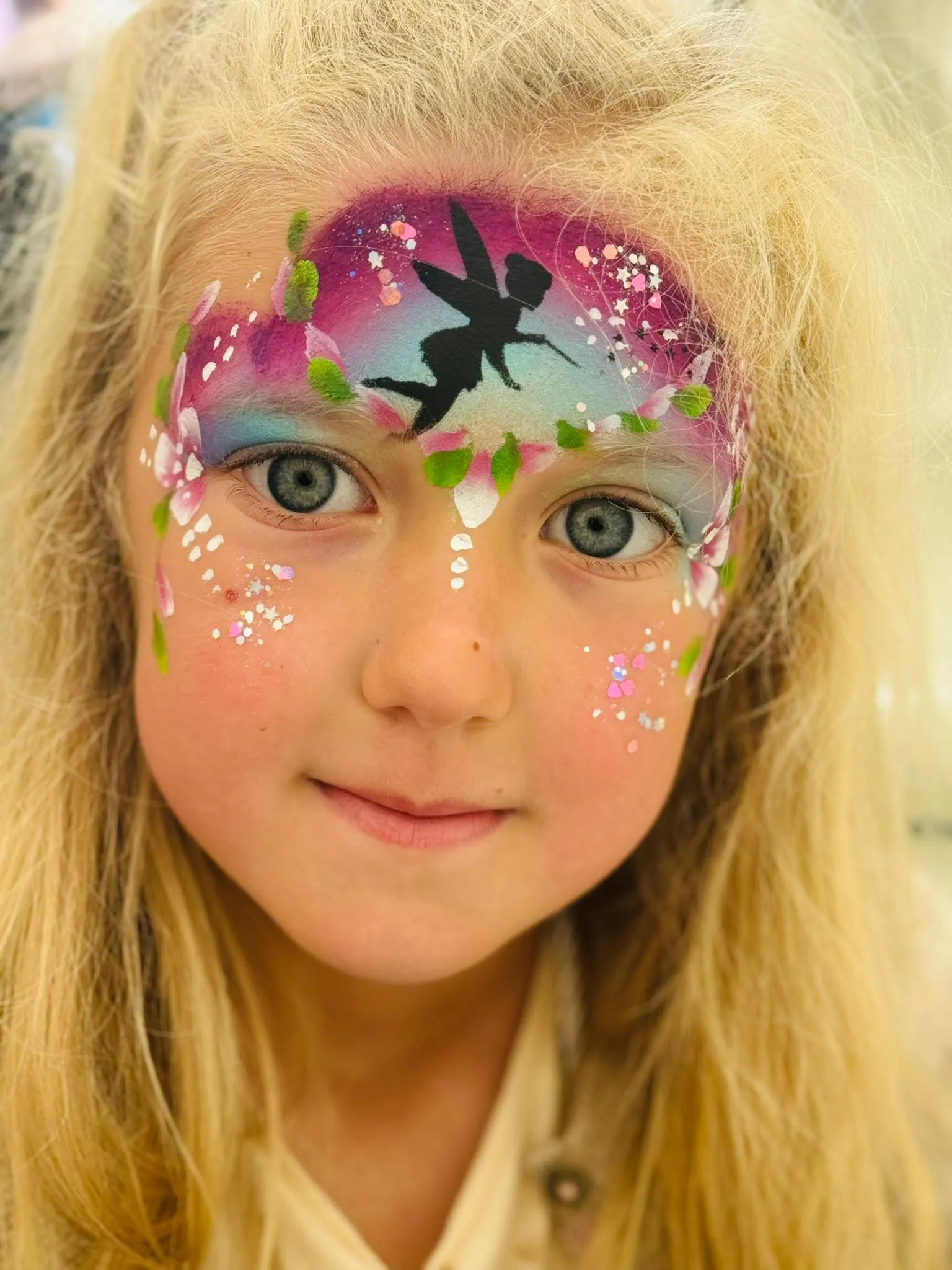 Girl with a fairy and flower crown